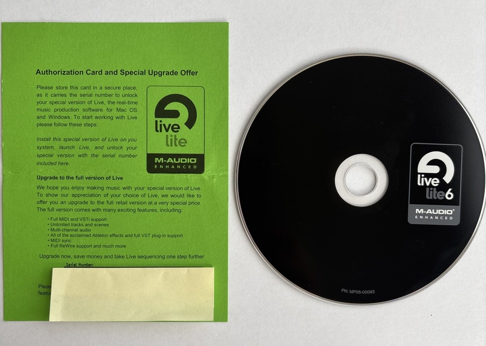 Ableton Live Lite 6 M-Audio Enhanced Software CD