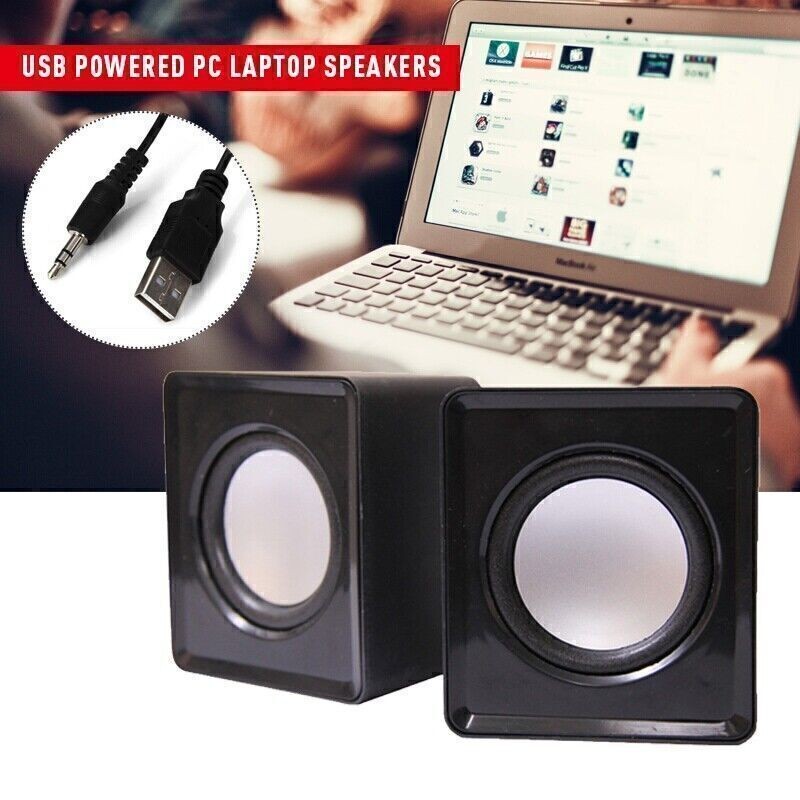 3.5mm Jack USB Wired Computer Speaker Stereo For PC Laptop Notebook Desktop FFmM