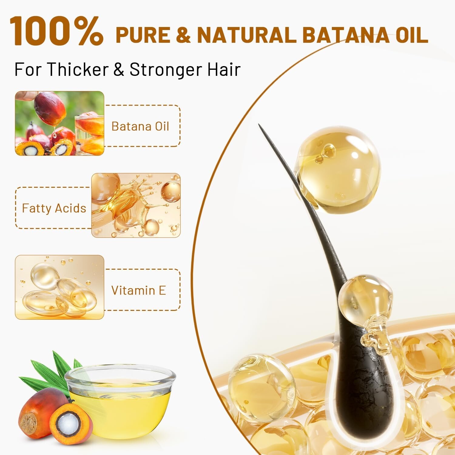 Azure Batana Oil for Hair Growth, Azure Batana Oil, Batana Oil,100% Honduran Oil