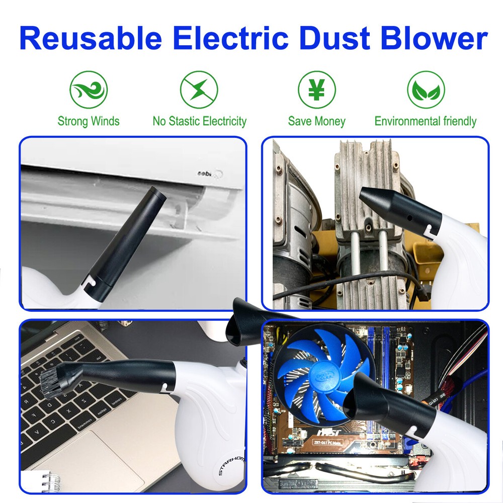 IT Dusters CompuCleaner Electric Air Duster Blower for Clean Laptop, Console PC