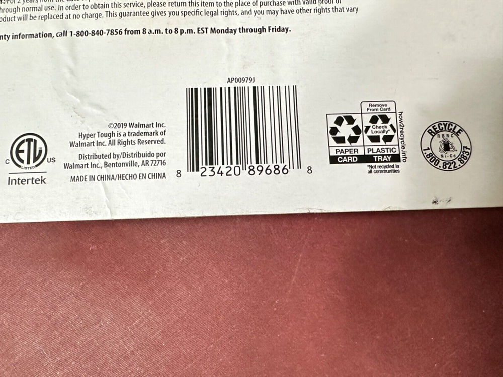 HYPER TOUGH 4.8-VOLT Cordless Screwdriver, Charger, Missing The Original Bits