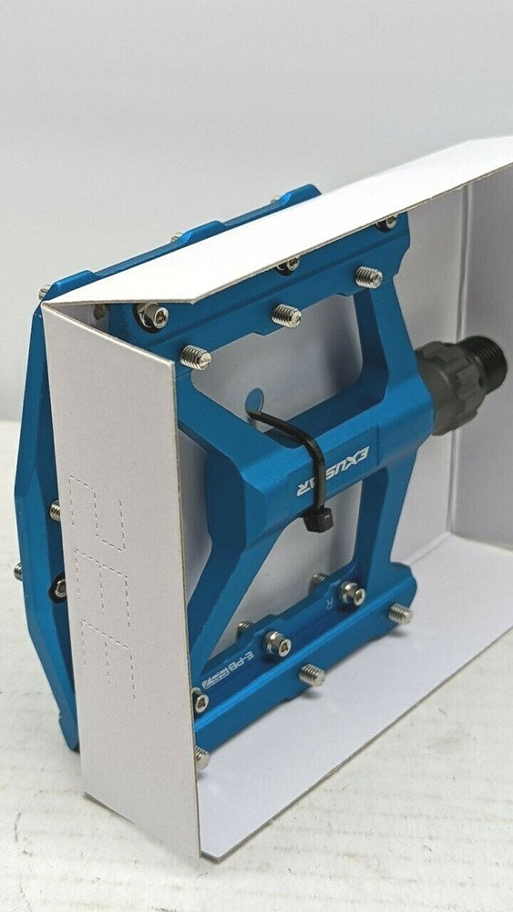 Exustar E-PB557-RD blue alloy MTB platform pedals EPS