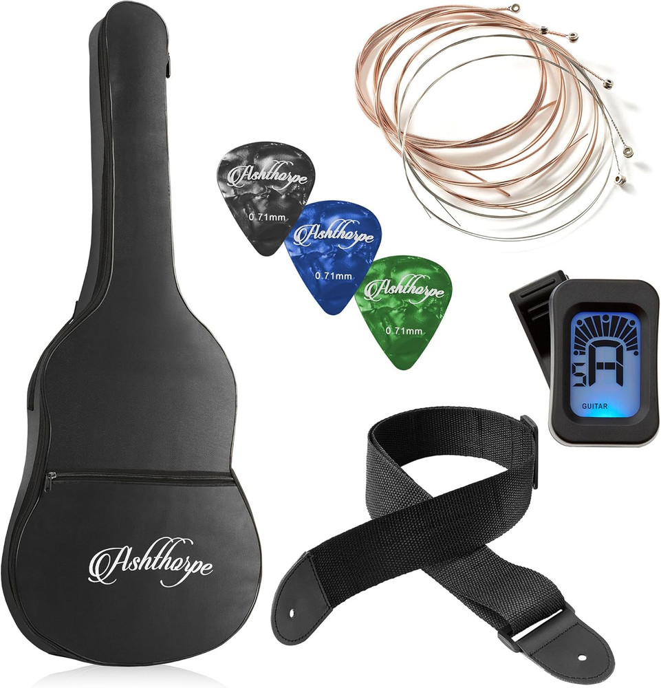 30-Inch Beginner Acoustic Guitar Package (Mint Green), Basic Starter Kit W/Gig B