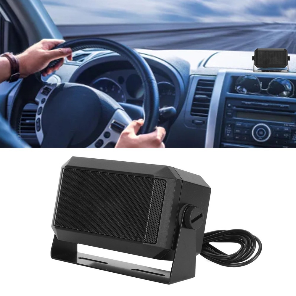 Professional Rectangular 3.5mm Plug 5W CB External Speaker For Car Radio New