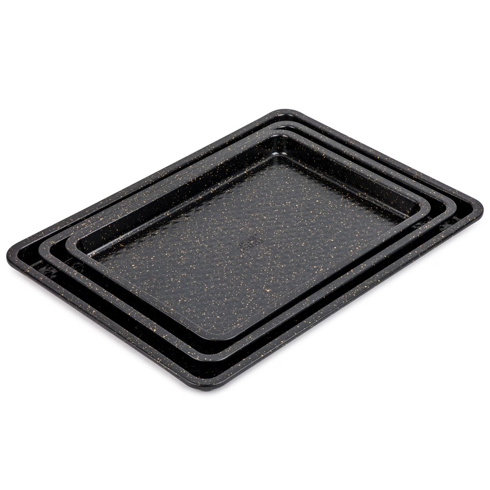 Thyme & Table Nonstick Sheet Pan 3-Piece Set - Black