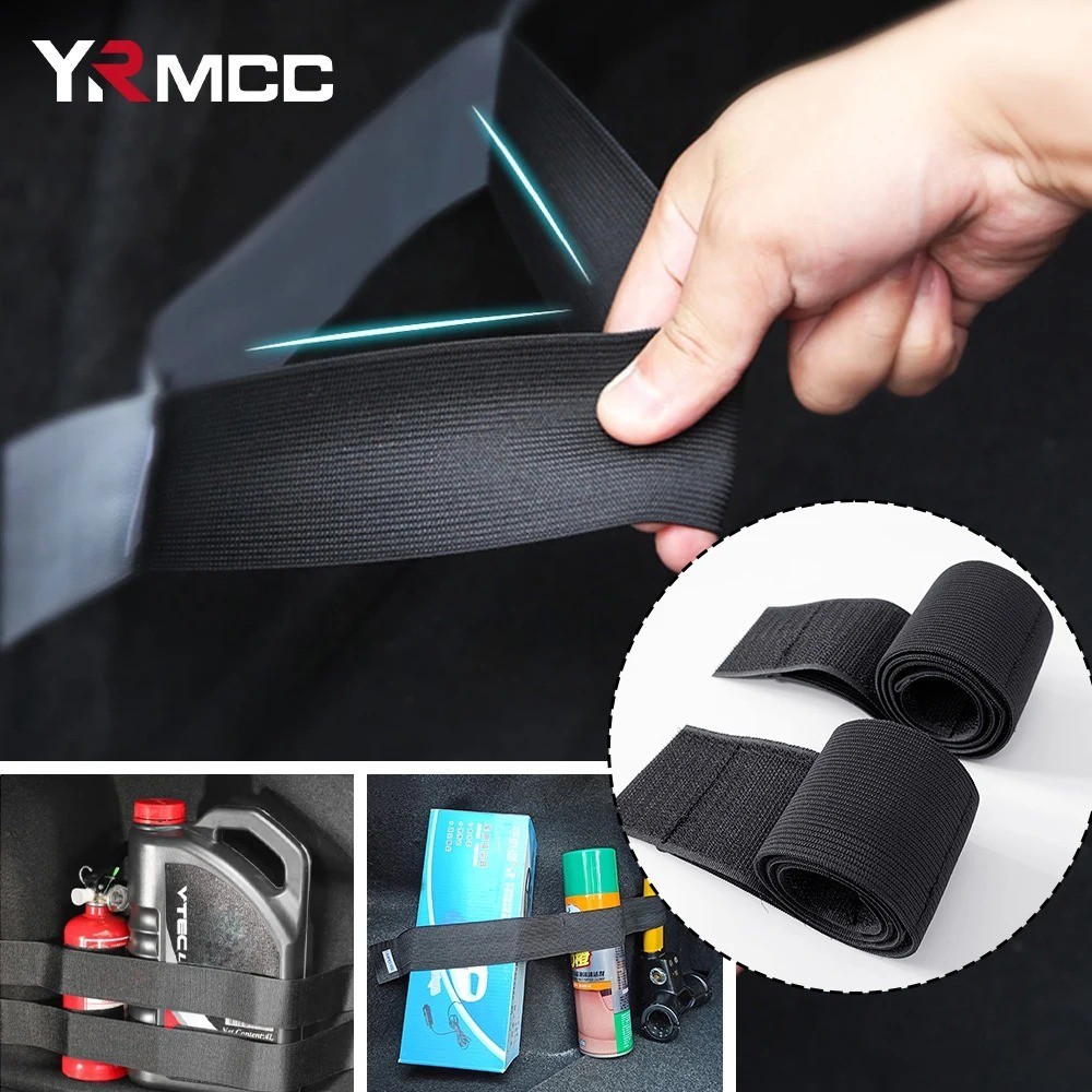 Car Boot Tool Organizer with Hook & Loop Strap for Fire Extinguisher Storage
