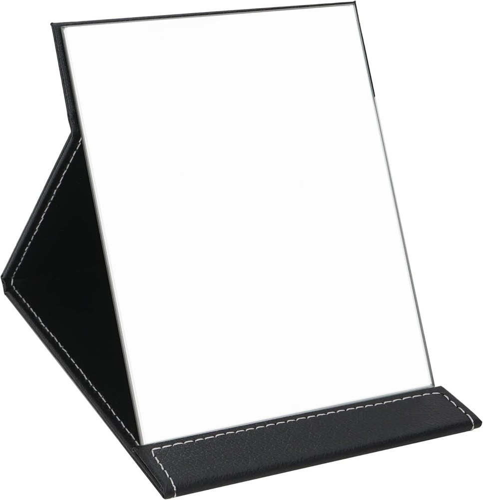 Folding Travel Mirror, PU Portable Adjustable Rectangular Ultrathin