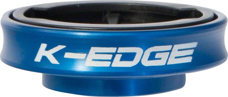 K-EDGE Gravity Cap Stem Mount for Garmin Computers - Black Red Blue