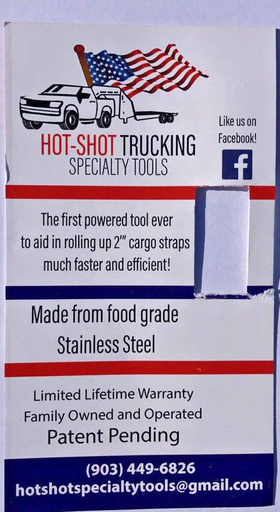 Powered 1" & 2" Inch Cargo Ratchet Strap Winder Roller Tie Down Trucker Trailers