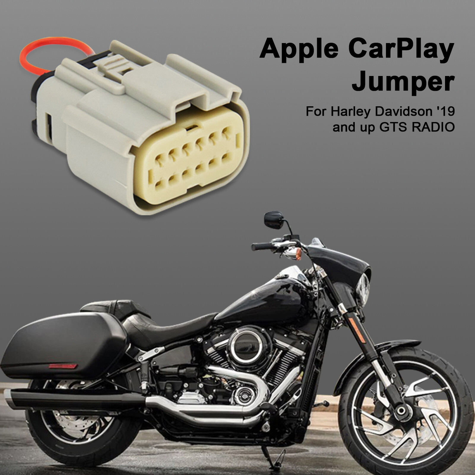 Apple CarPlay Jumper For 2019-2024 Harley Davidson GTS RADIO Plug Bypass