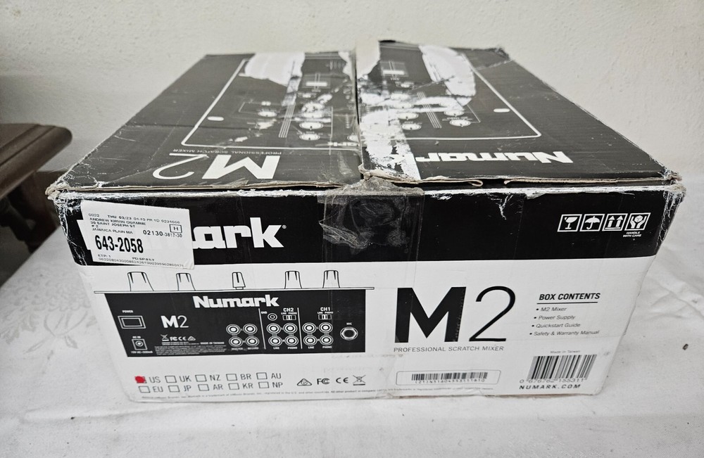 NUMARK M2 Professional Scratch Mixer Original BOX w Styrofoam Inserts BOX ONLY