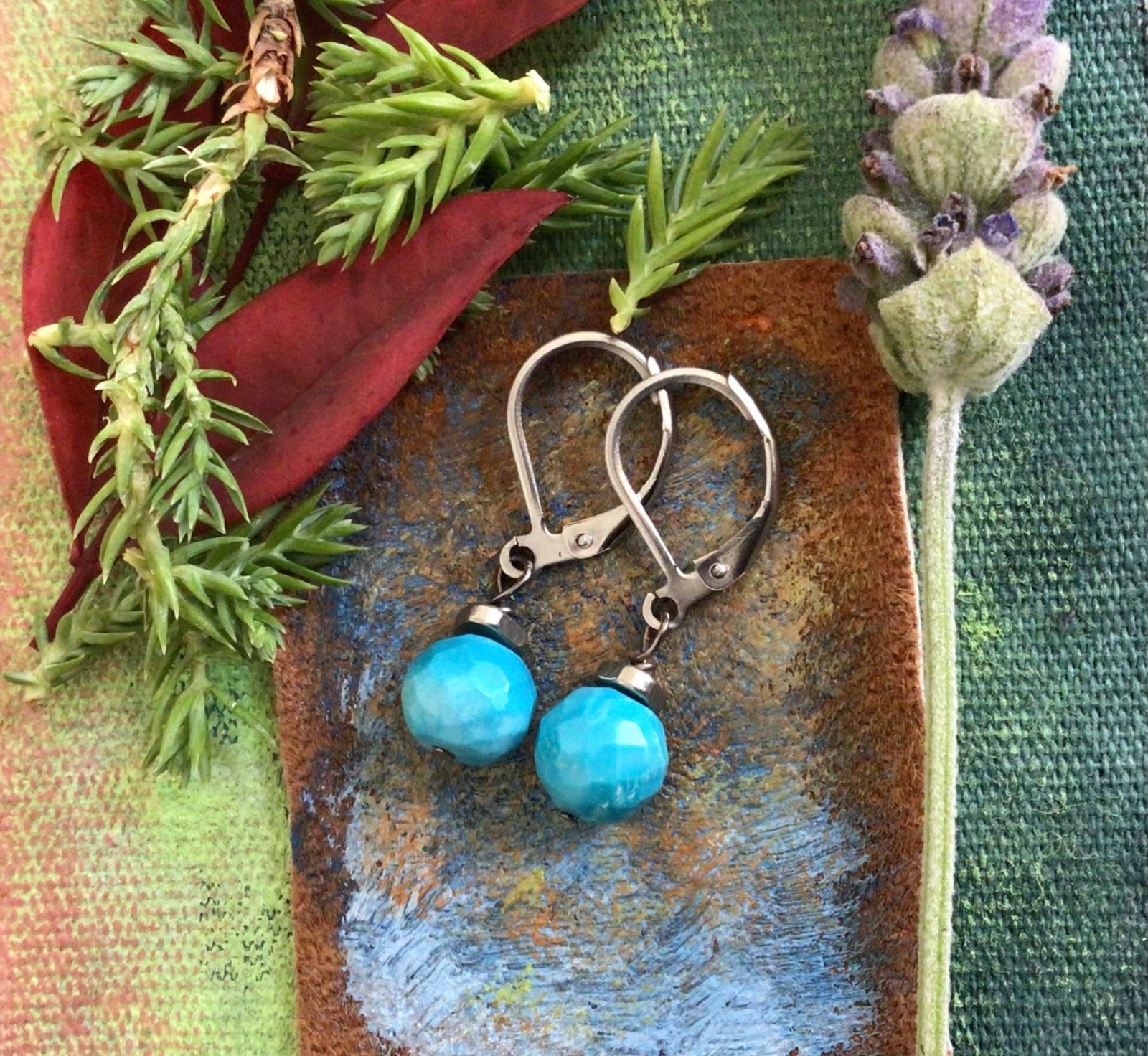 New Turquoise Sundance charm artisan Jewelry handmade earrings