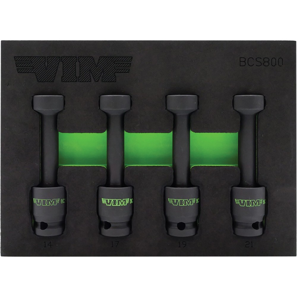 4 PC. 1/2" DR. IMPACT BALL UJ CLOSE-QUARTER SOCKET SET VIM-BCS800