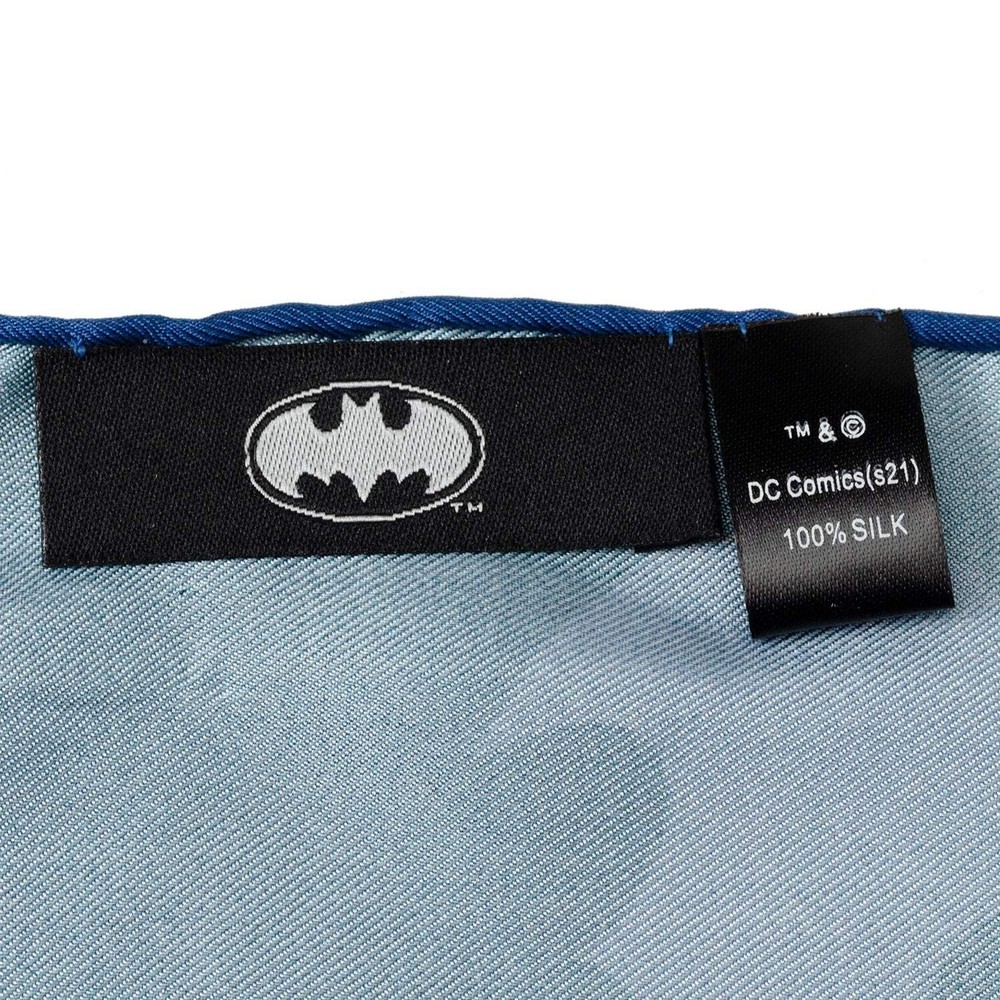 DC Batman Multi Motif Blue Pocket Square