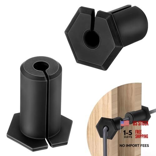 2 PCS Cable Routing Kit Compatible with Starlink Ethernet Cable Rubber Black