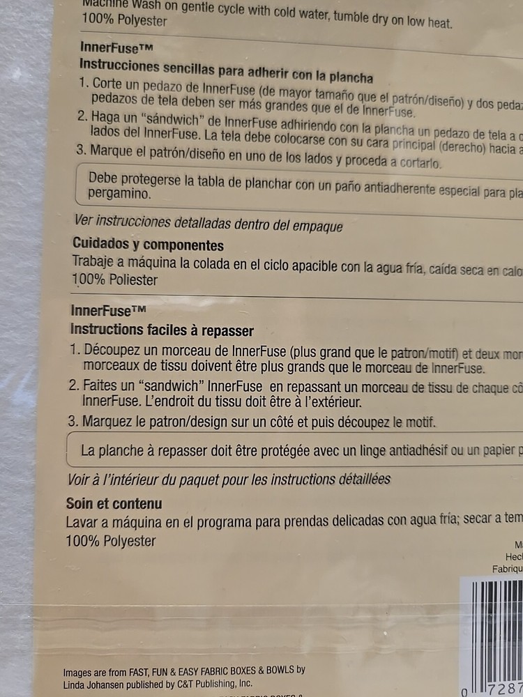 Dritz InnerFuse Double-Sided Stiff Fusible Interfacing NEW