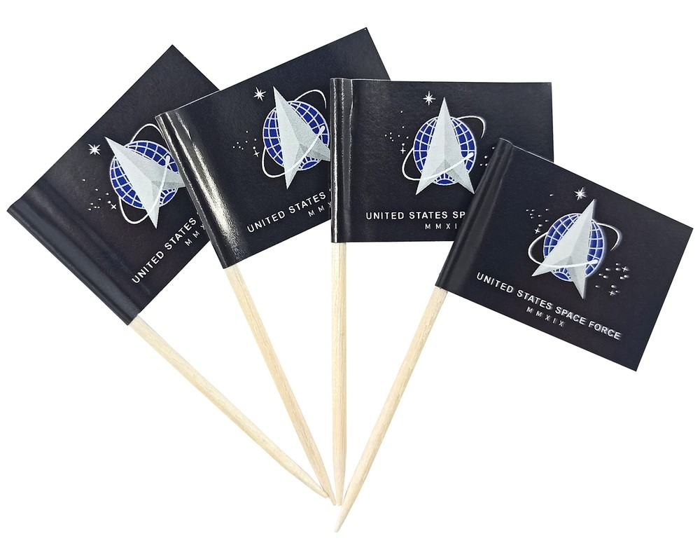 200 pcs US Space Force Toothpick Flag Mini Small Cupcake Topper Flags USA