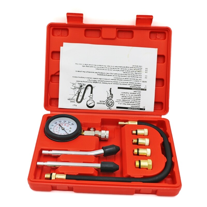 Cylinder Compression Tester Engine Cylinder Tester Leakage Test Set for Car