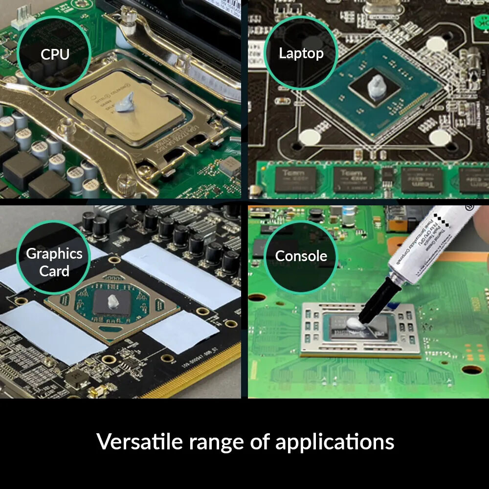 5PCS GRAY COOLING Thermal Grease CPU GPU VGA LED Paste Compound In Syringe