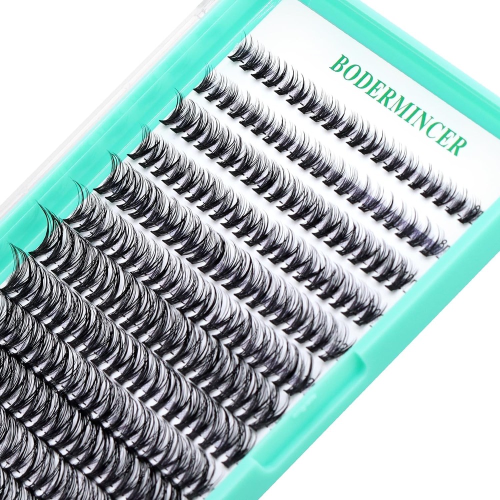 Bodermincer Lash Extension 240pcs D Curl 20D 8-9-10-11-12mm Mixed black