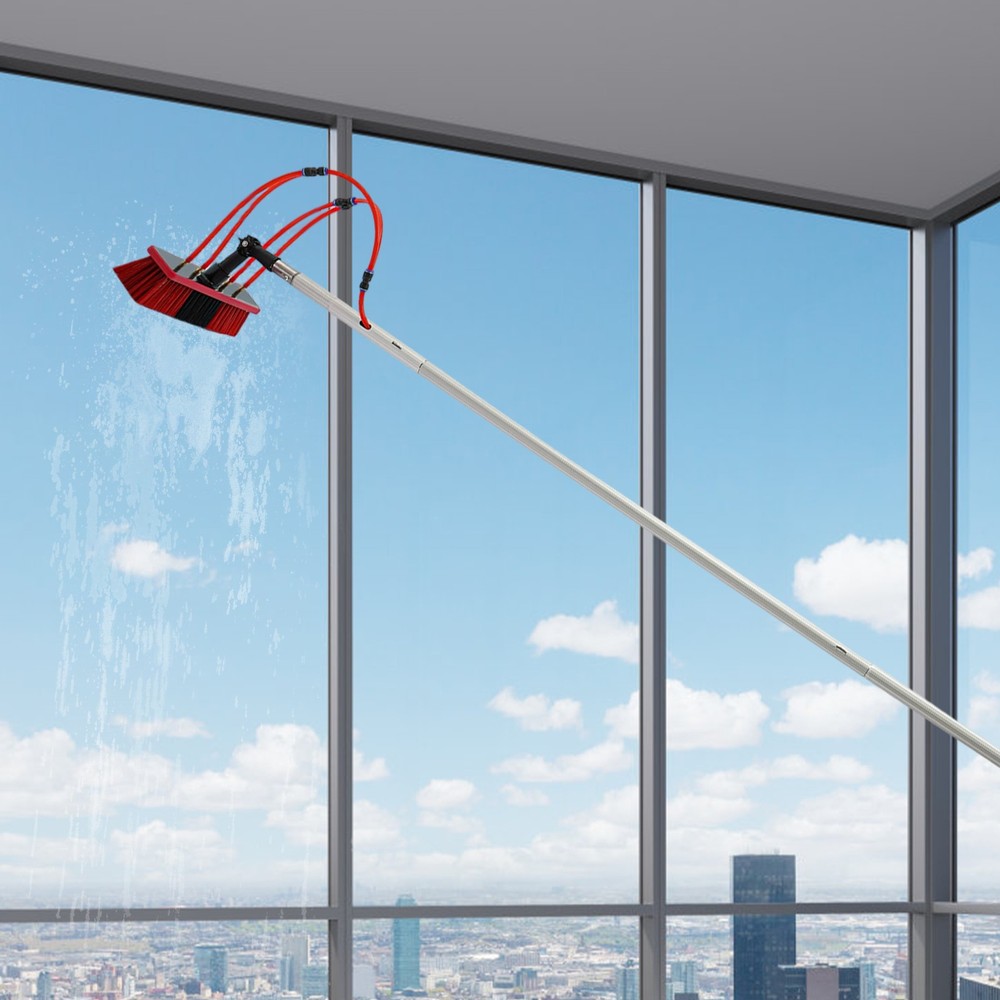 30FT Solar Panel Cleaning Brush & Pole Kit Proffesional Window Washing Tool