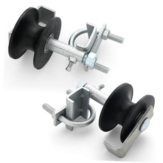 2 Pcs Chain Link Nylon Rolling Gate Track Wheel Rollers, Sliding Gate Rollers