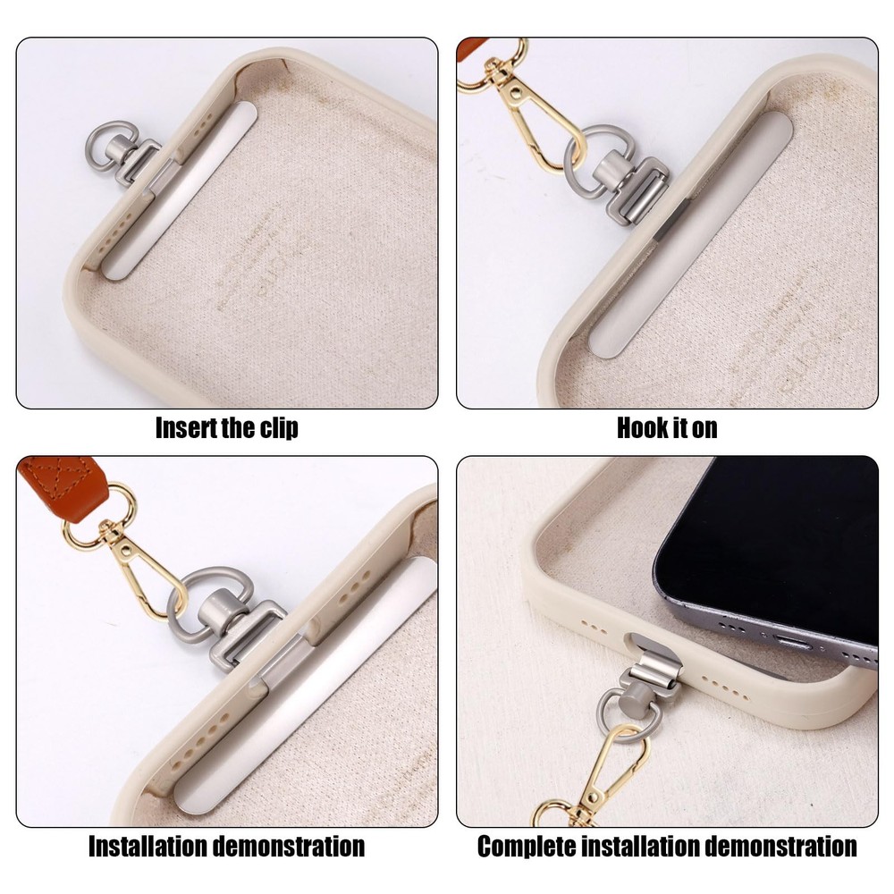BOXOB Phone Tether Tab, Stainless Steel Cellphone Metal Patch Medium, Silver