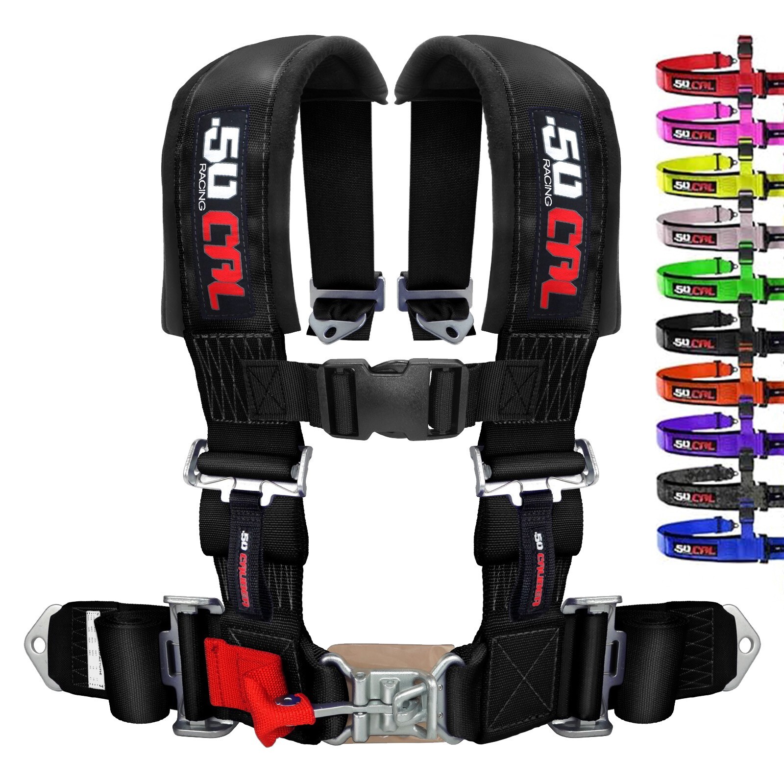 50 Caliber Racing Harness 2" & 3", 4-Point & 5-Point Harnesses 10 colors