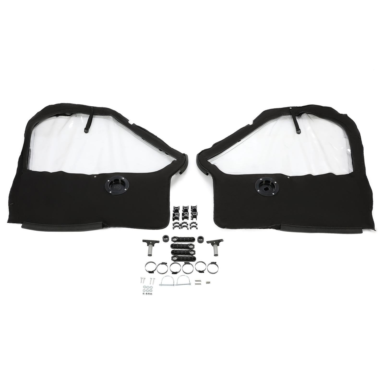 Left & Right Soft Doors Nylon Door+Plastic Window For Honda Pioneer 500 20-24