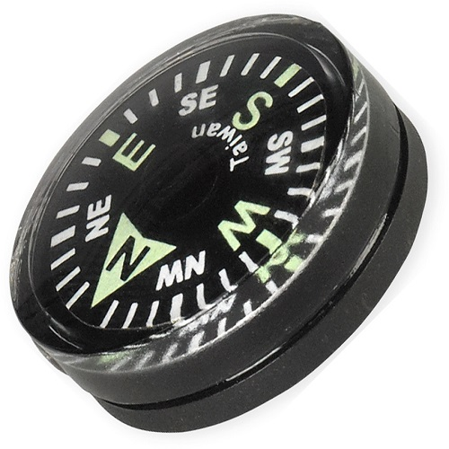 New NDUR Button Compass 3/4" Diameter Water Resistant
