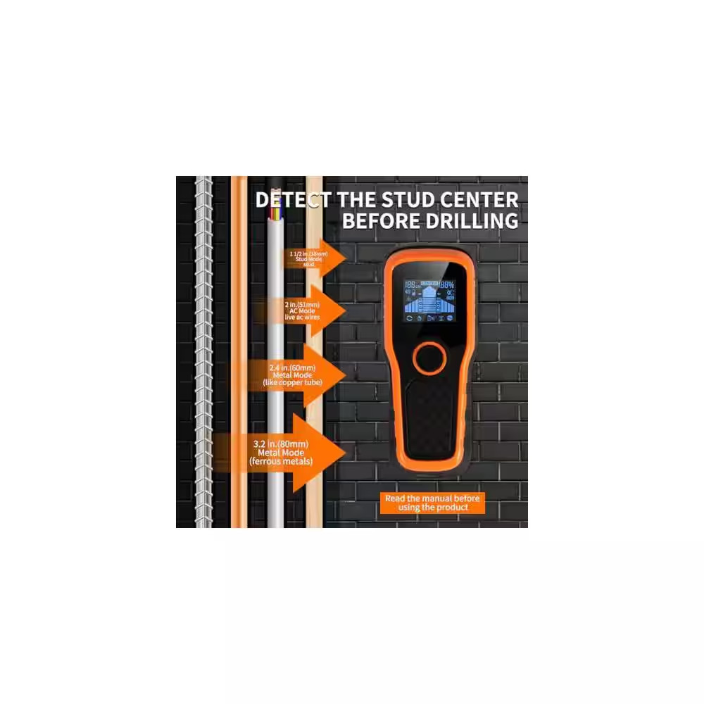5 in 1 Multifunction Stud Finder Wall Scanner with Upgraded Smart Sensor HD LCD