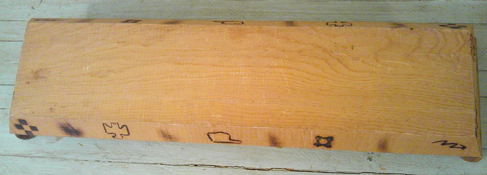 VINTAGE KNOX OIL ACEE FAMOUS OKLAHOMA INDIANS PITCHER/TUMBLER WOOD TRAY