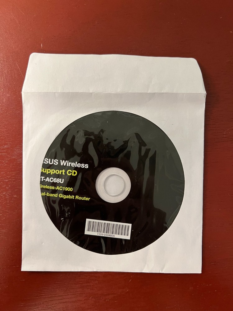 ASUS RT-AC68U Wireless-AC1900 Support CD Driver Software Installation Disc