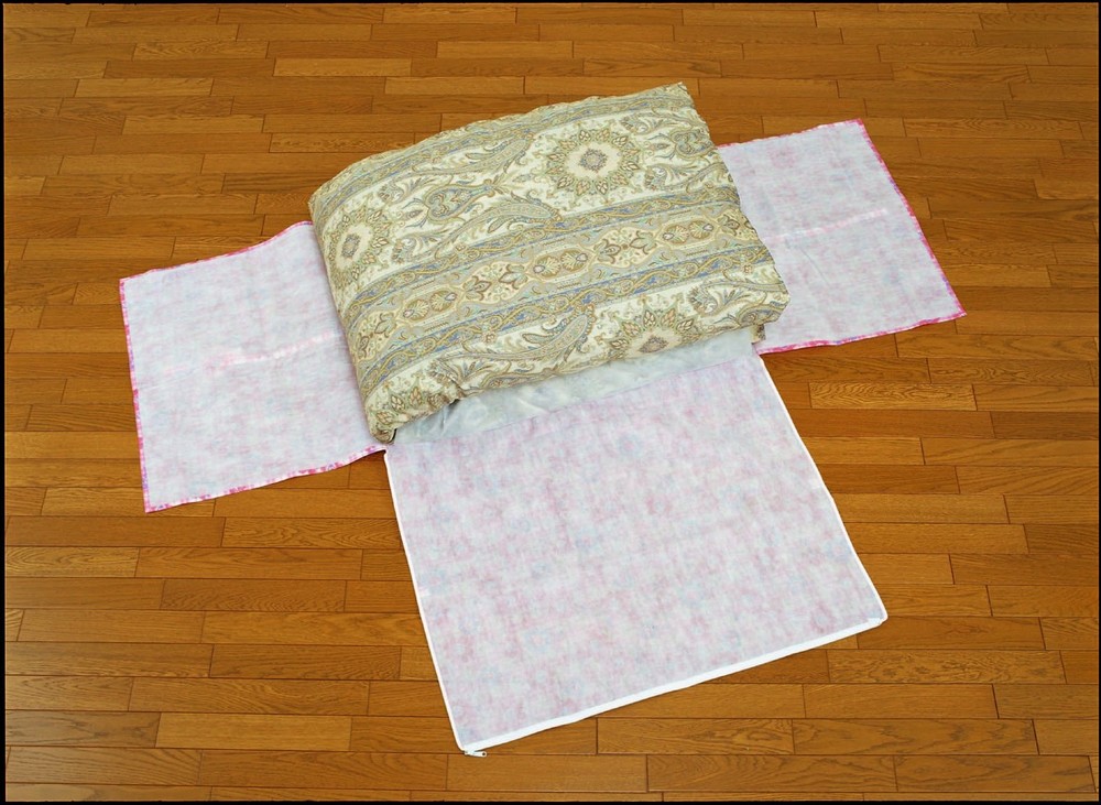 Cogit Down Comforter Storage Bag, Floral Check Pattern, Single