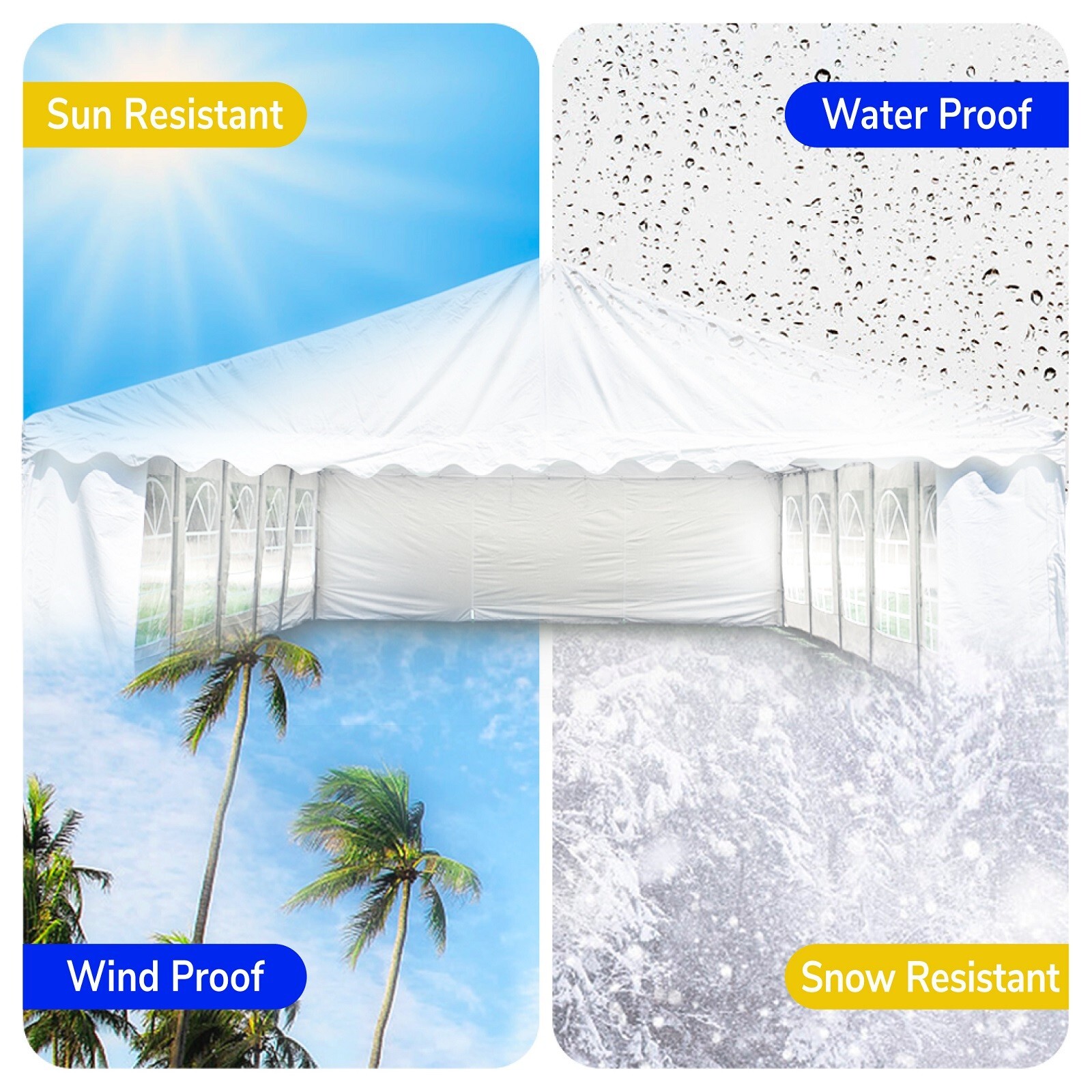 20x30, 20x40 Heavy Duty Party Event Tent Commercial Wedding Canopy w/ Sidewalls