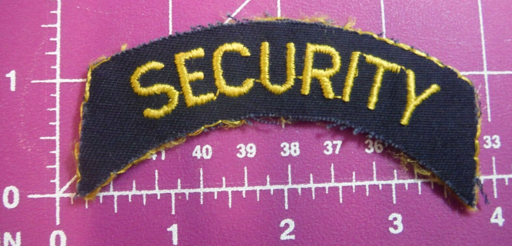 SECURITY rocker patch-vintage 1970