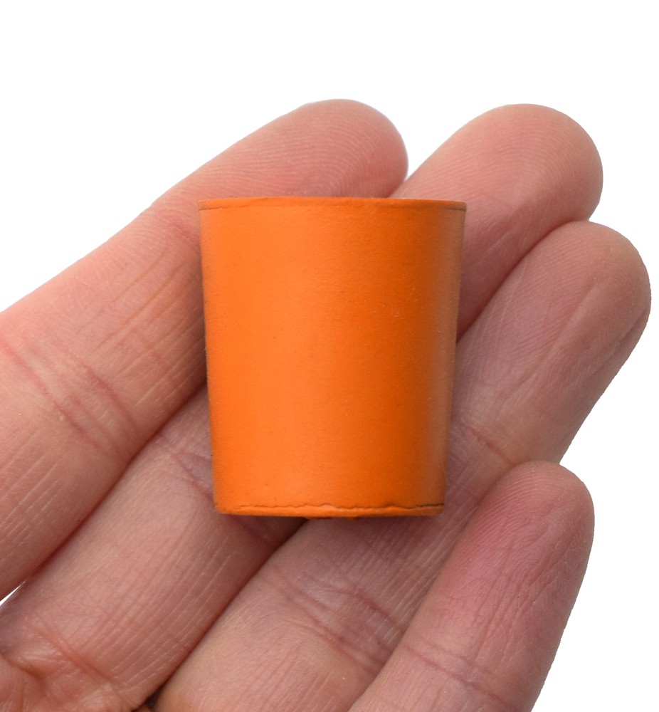 10PK Rubber Stoppers, Solid - 21mm Bottom, 24mm Top, 28mm Length - Eisco Labs