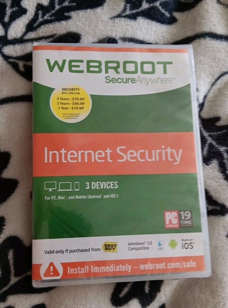 Webroot Secure Anywhere Internet Security 2006-2017 NEW, Sealed