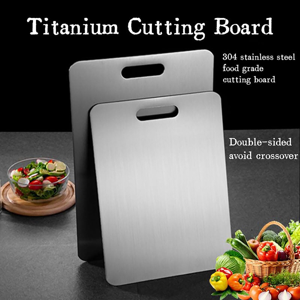 Titanium Double-Sided Cutting Boards Titanium Chopping Board For Kitchen Camping