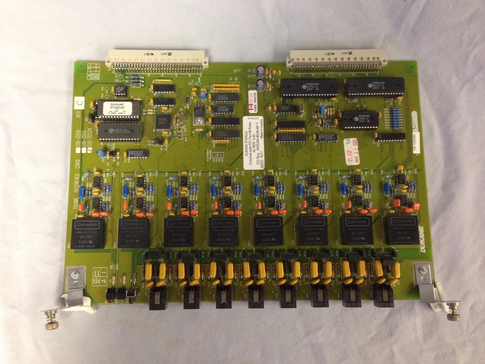 Dukane 110-3552A Rev. C Trunk Interface Card for Star Call Intercom System