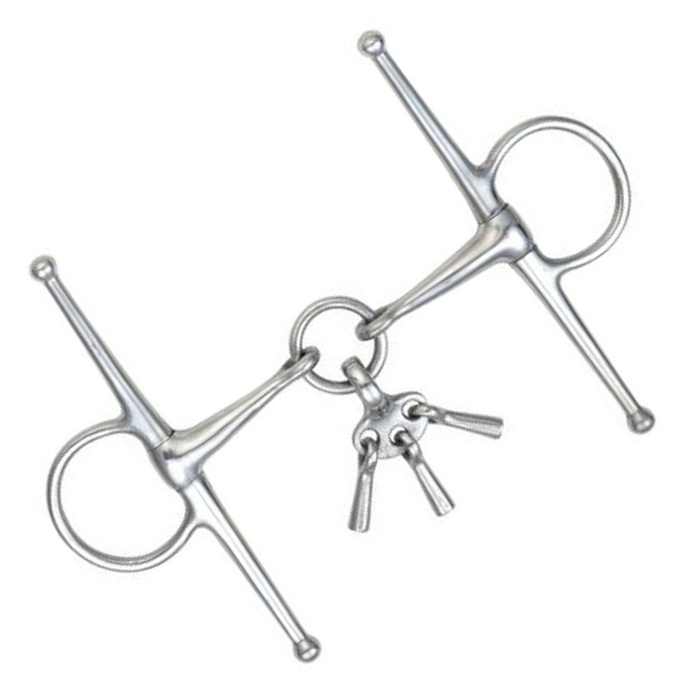 FULL CHEEK SNAFFLE BREAKING BITS WITH KEYS EUROFRONT LTD ® HORSE BITS UK