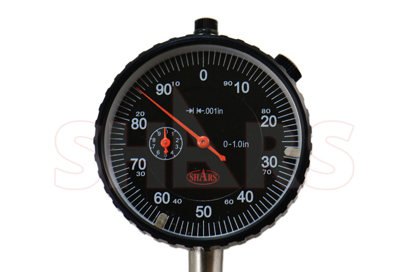 SHARS 1" PRECISION DIAL INDICATOR .001" AGD 2 GRADUATION LUG BACK BLACK FACE !]