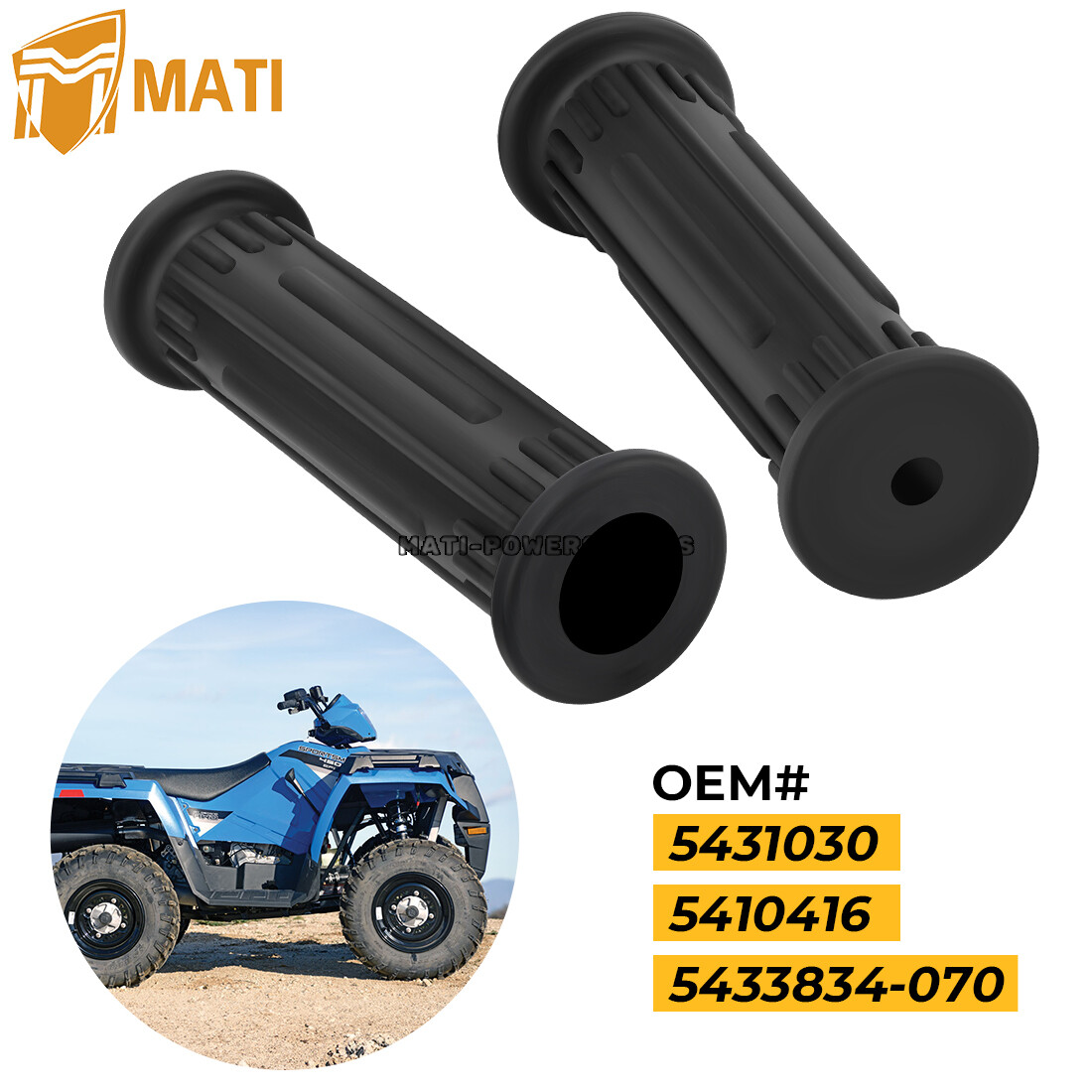 2PCS Handlebar Grips for Polaris Sportsman 500 4x4 6x6 1996-2006 #5433834-070