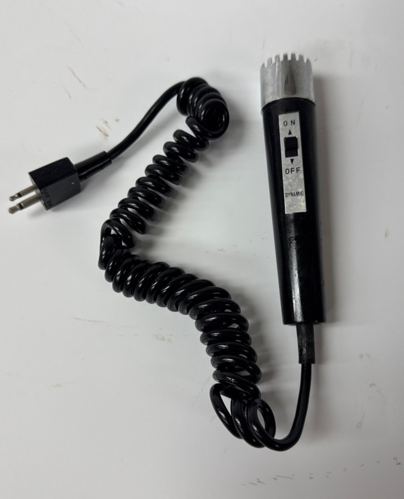 Original Vintage Lear Jet Microphone Black Untested