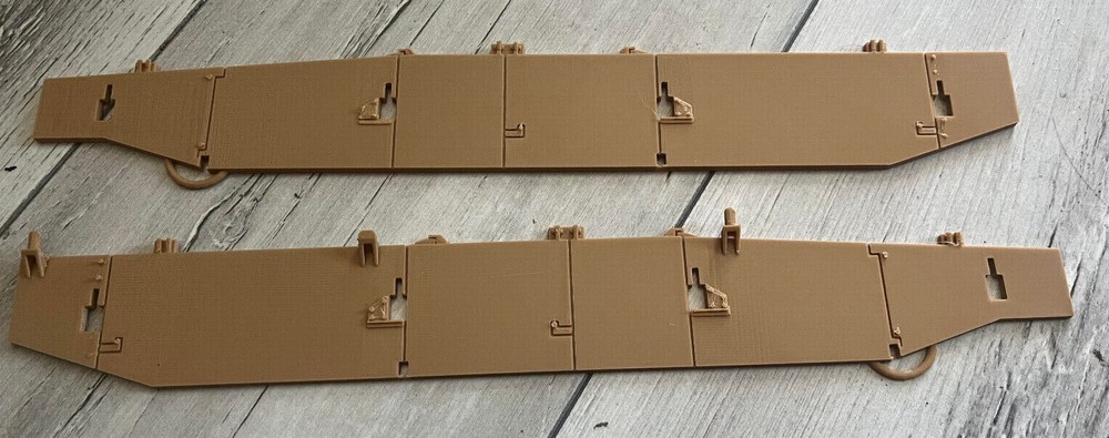 GI Joe Mauler Tank Side Skirts 3D Printed Custom