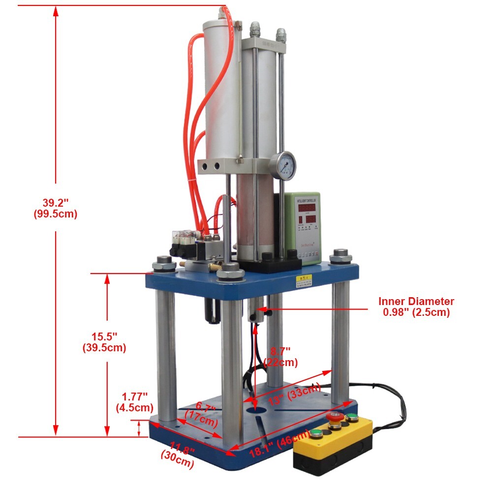 Pneumatic Punch Press with Digital Controller &Emergency Stop 11023lb 4 Column