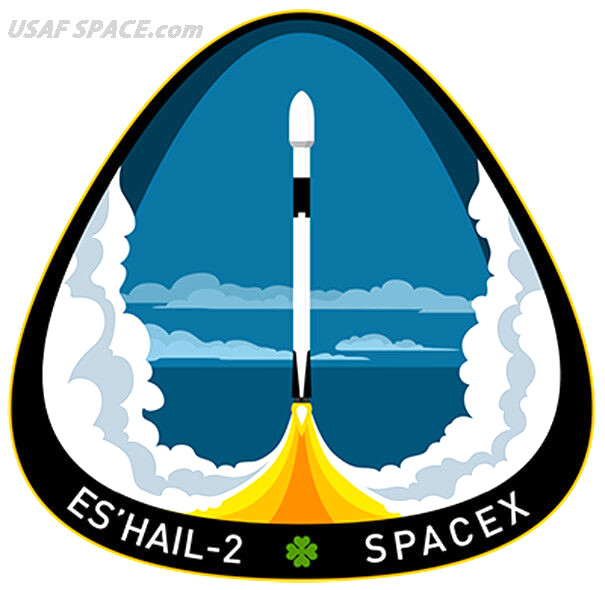 Authentic ES'HAIL -2 - SPACEX - FALCON 9 - KSC Launch SATELLITE Mission PATCH