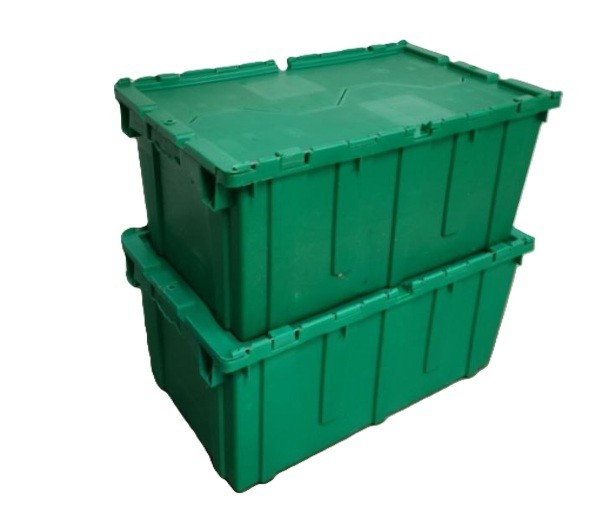 Container Tote & Bin -Attached Lid -Reusable Transport Packaging Storage System