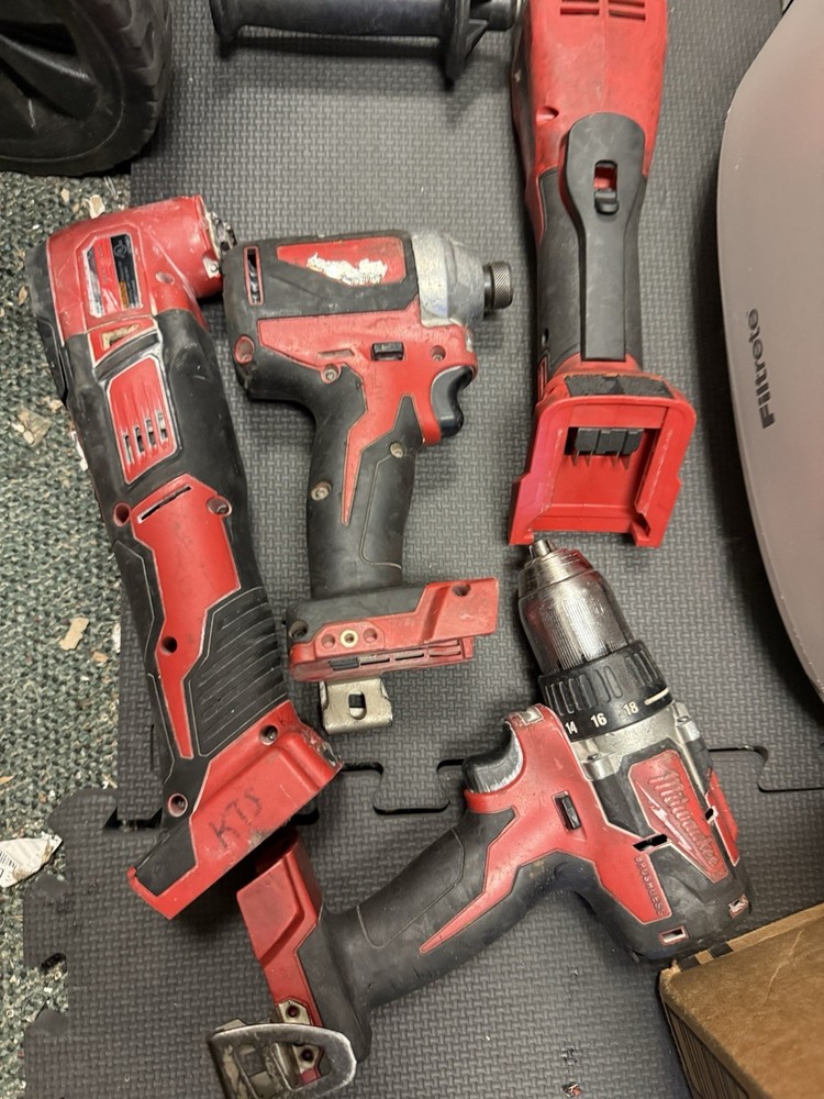 Milwaukee 4 Tools  Grinder, Drill, Impact Drill, Multiuse.