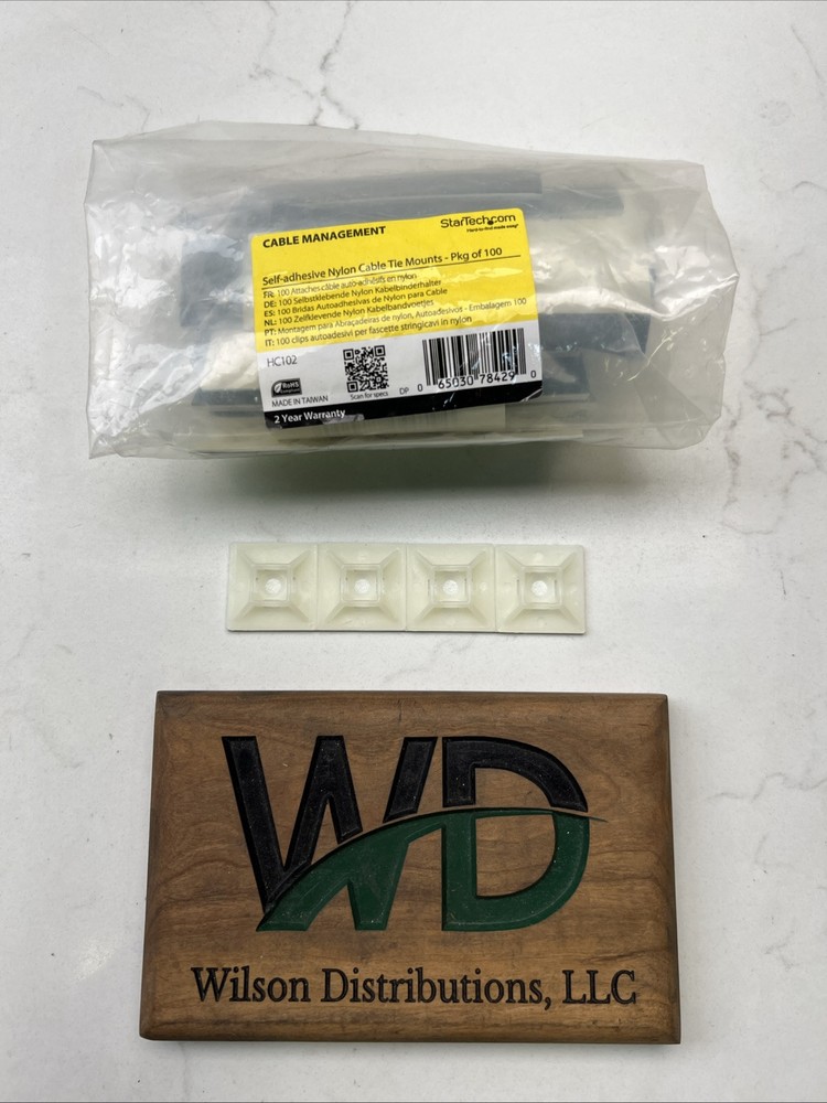 StarTech Self-Adhesive Nylon Cable Tie Mounts - 71 Pack